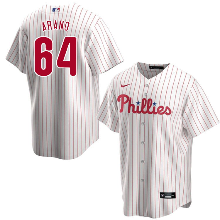 Nike Men #64 Victor Arano Philadelphia Phillies Baseball Jerseys Sale-White